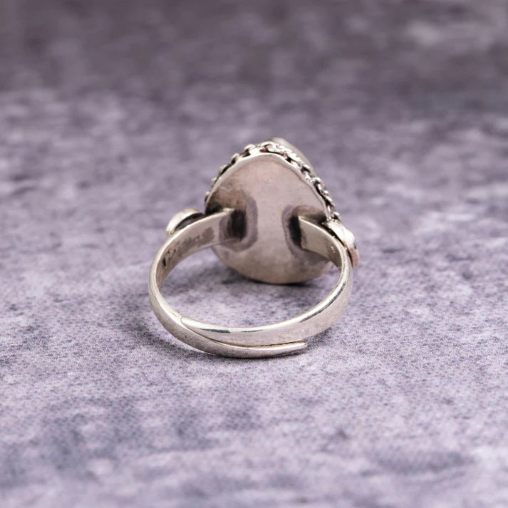 Turquoise Teardrop 925 Sterling Silver Ring – Protection & Calm