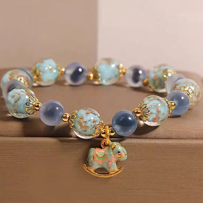 Blue Candy Agate Crystal Bracelet – Calm & Joy