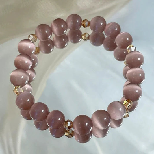 Lavender Cat’s Eye Crystal Bracelet