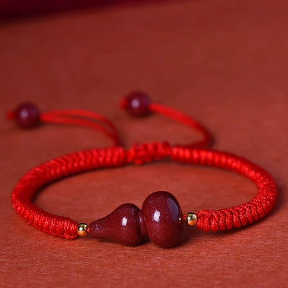 Purple Goldstone Gourd Red String Bracelet – 3 Colors