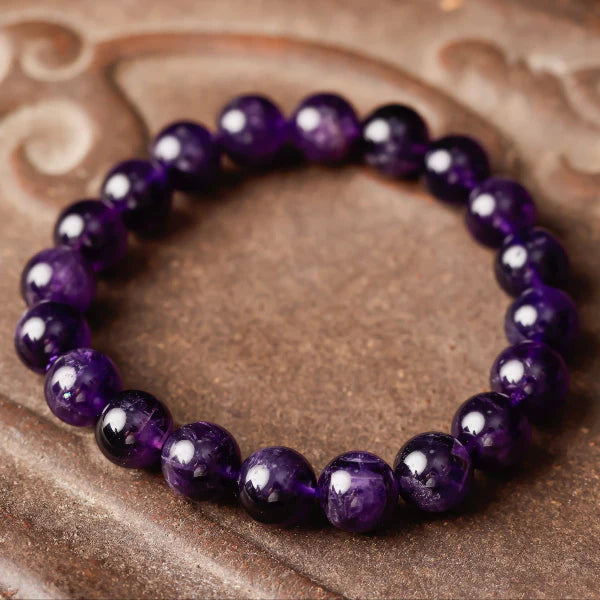 Royal Amethyst Crystal Bracelet – Spiritual Clarity & Protection