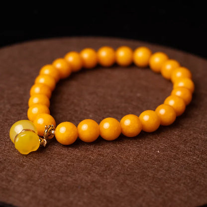 Golden Tangerine Bracelet – Amber Chalcedony Energy of Joy