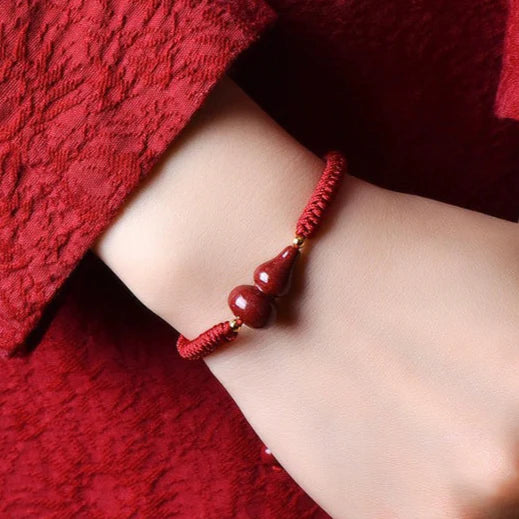 Purple Goldstone Gourd Red String Bracelet – 3 Colors