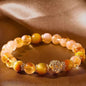 Citrine Crystal Bracelet – Prosperity & Confidence (Gold-Tone Filigree)