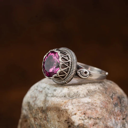 Pink Topaz 925 Sterling Silver Ring – Love & Joy