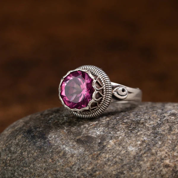 Pink Topaz 925 Sterling Silver Ring – Love & Joy
