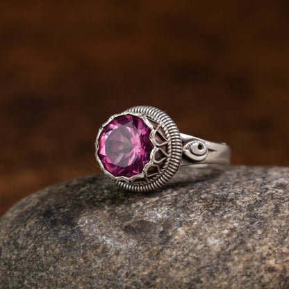 Pink Topaz 925 Sterling Silver Ring – Love & Joy