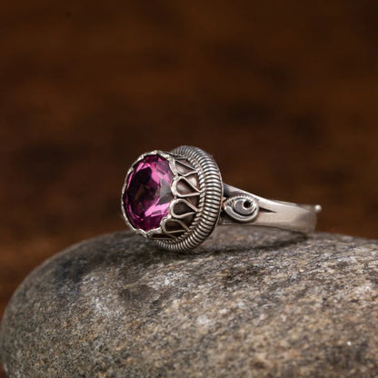 Pink Topaz 925 Sterling Silver Ring – Love & Joy