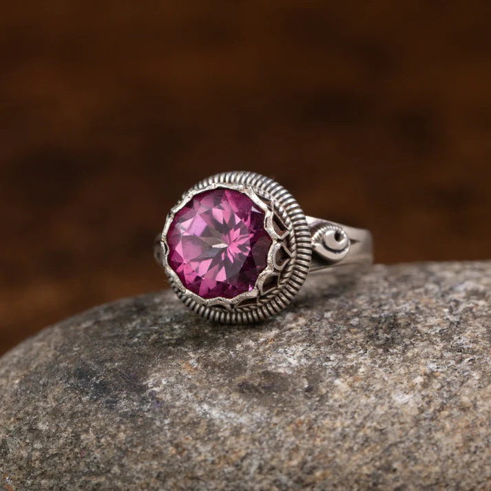 Pink Topaz 925 Sterling Silver Ring – Love & Joy