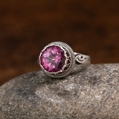 Pink Topaz 925 Sterling Silver Ring – Love & Joy