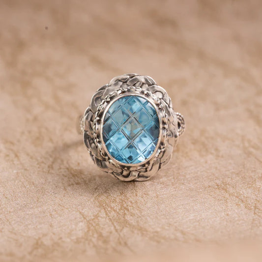 Blue Topaz 925 Sterling Silver Ring – Clarity & Expression