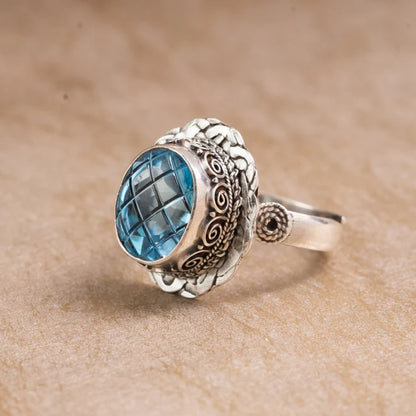 Blue Topaz 925 Sterling Silver Ring – Clarity & Expression
