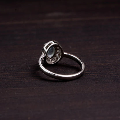 Aquamarine 925 Sterling Silver Ring – Serenity & Courage
