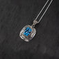 Blue Topaz Filigree Silver Pendant – Clarity & Communication