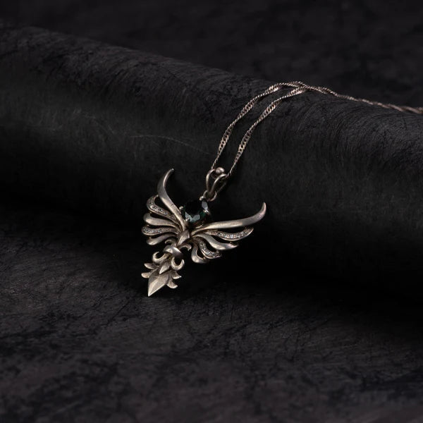 Phoenix Tourmaline Silver Pendant – Renewal & Protection（Pre-sale & Delivery 10 days later）