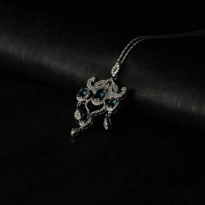 London Blue Topaz Chandelier Silver Pendant – Clarity & Communication（Pre-sale & Delivery 10 days later）