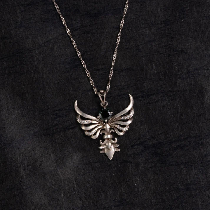 Phoenix Tourmaline Silver Pendant – Renewal & Protection（Pre-sale & Delivery 10 days later）