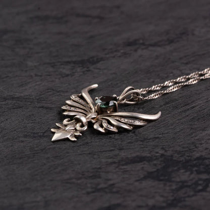 Phoenix Tourmaline Silver Pendant – Renewal & Protection（Pre-sale & Delivery 10 days later）