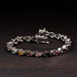 Rainbow Tourmaline 925 Sterling Silver Bracelet – Joy & Balance