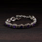 Amethyst Halo Silver Bracelet – Clarity & Calm
