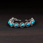 Turquoise Halo 925 Silver Bracelet – Calm & Protection