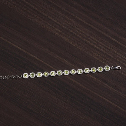 Peridot 925 Silver Bracelet – Vitality & Renewal ￼