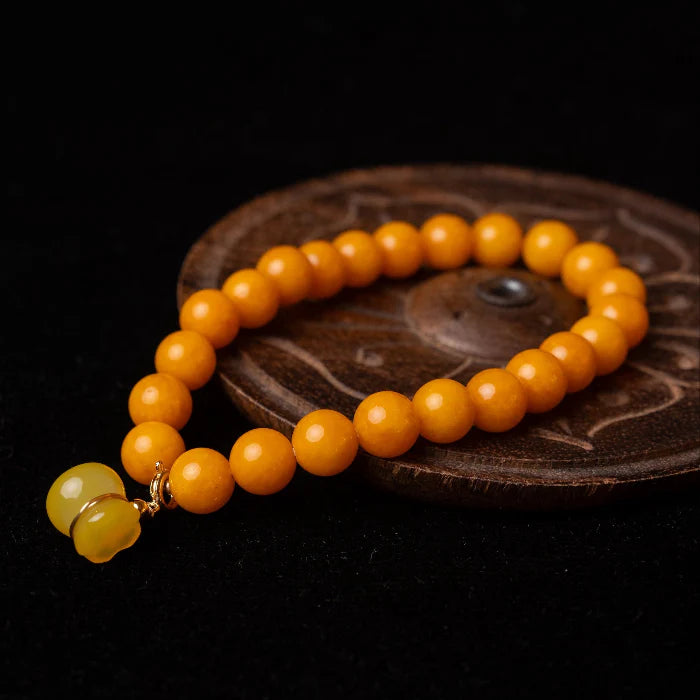 Golden Tangerine Bracelet – Amber Chalcedony Energy of Joy