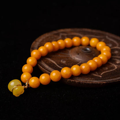 Golden Tangerine Bracelet – Amber Chalcedony Energy of Joy