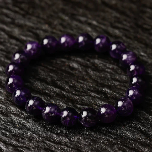 Royal Amethyst Crystal Bracelet – Spiritual Clarity & Protection