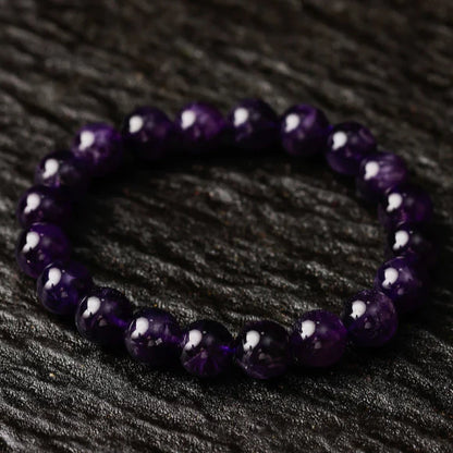 Royal Amethyst Crystal Bracelet – Spiritual Clarity & Protection