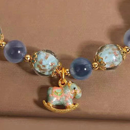 Blue Candy Agate Crystal Bracelet – Calm & Joy